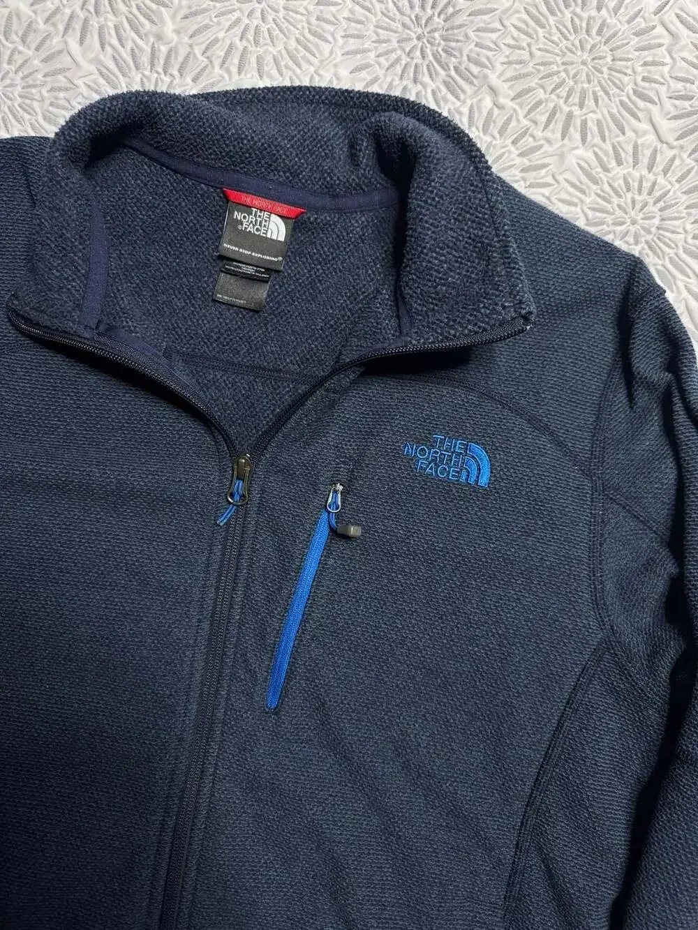 The North Face Men's Blue Full Zip Fleece Jacket Size M